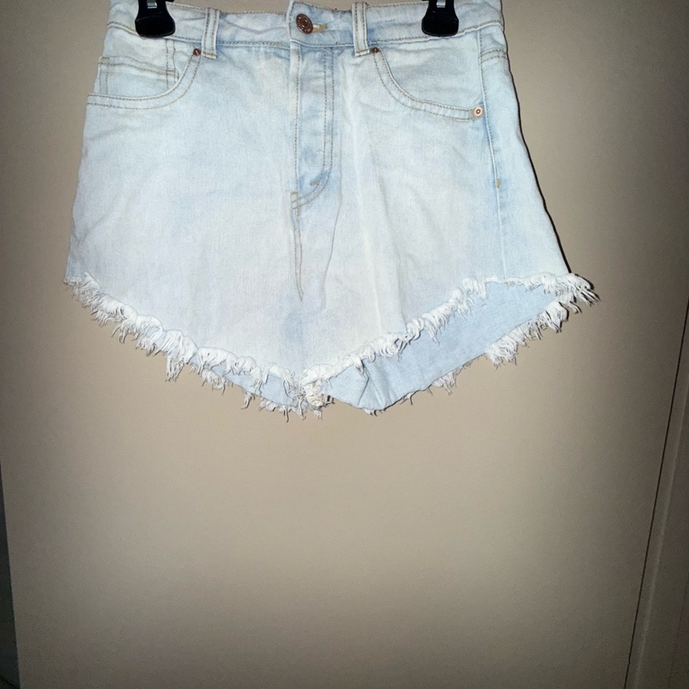 Wild Fable Light Wash Frayed Jean Shorts